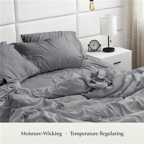 BELADOR Silky Soft Sheet Set - Luxury 6 Piece Bed Sheets for Queen Size Bed - Picture 11 of 16
